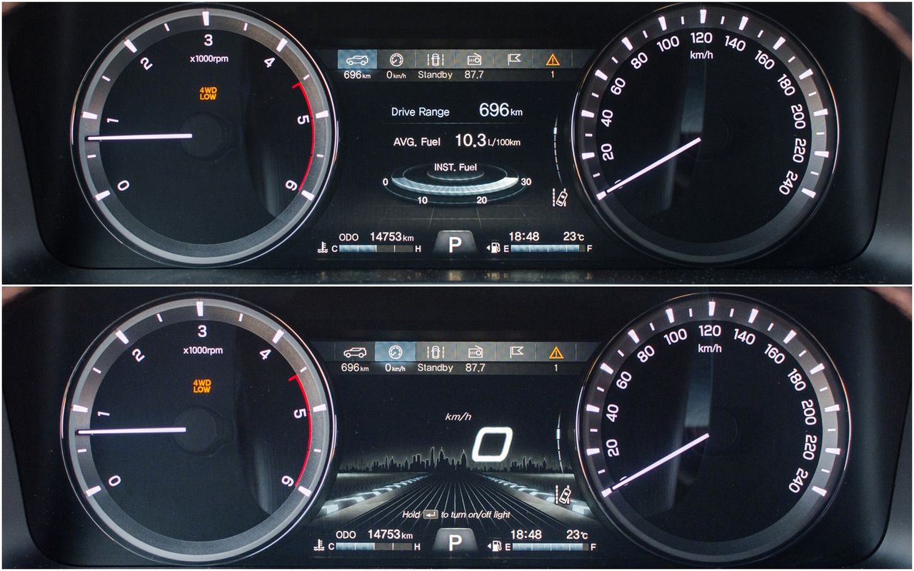 Panel wskaźników jest nafaszerowany informacjami, a ekran komputera można przełączać w niezliczone tryby, ale nie ma się poczucia przeładowania informacjami jak na przykład w Audi.