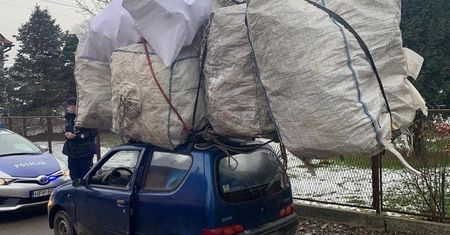 Czechowice-Dziedzice. Seicento jak tir, przewoził ładunek dwukrotnie większy od swojego samochodu