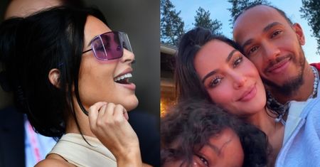 Kim Kardashian pokazała pierwsze rodzinne zdjęcie z Lewisem Hamiltonem. Kierowca F1 pozuje z jej córką. Fajna rodzinka? (FOTO)