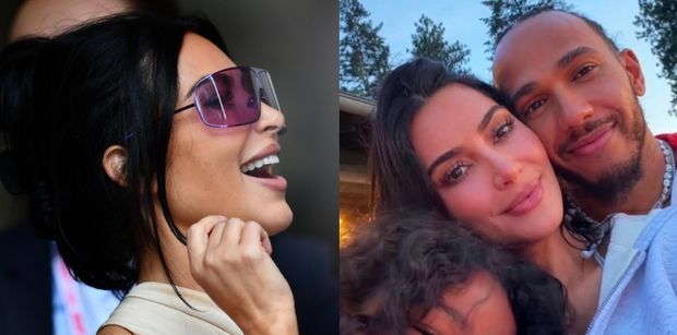 Kim Kardashian pokazała pierwsze rodzinne zdjęcie z Lewisem Hamiltonem. Kierowca F1 pozuje z jej córką. Fajna rodzinka? (FOTO)
