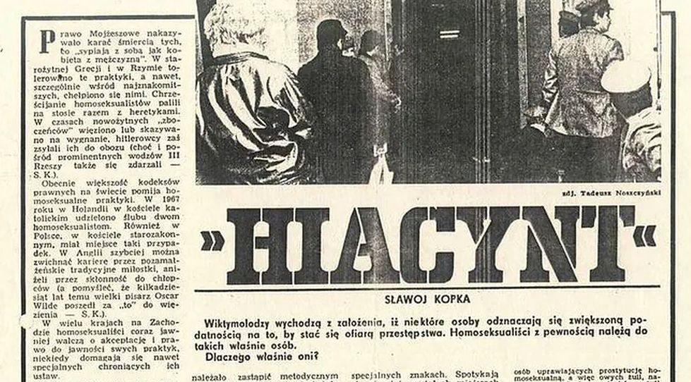 Artykuł o akcji "Hiacynt" z tygodnika MO "W służbie narodu" z 1986 r. (Domena publiczna)