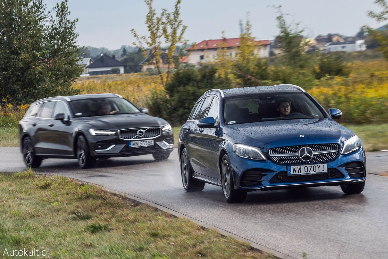 Mercedes-Benz C200 i Volvo V60 (fot. Konrad Skura)