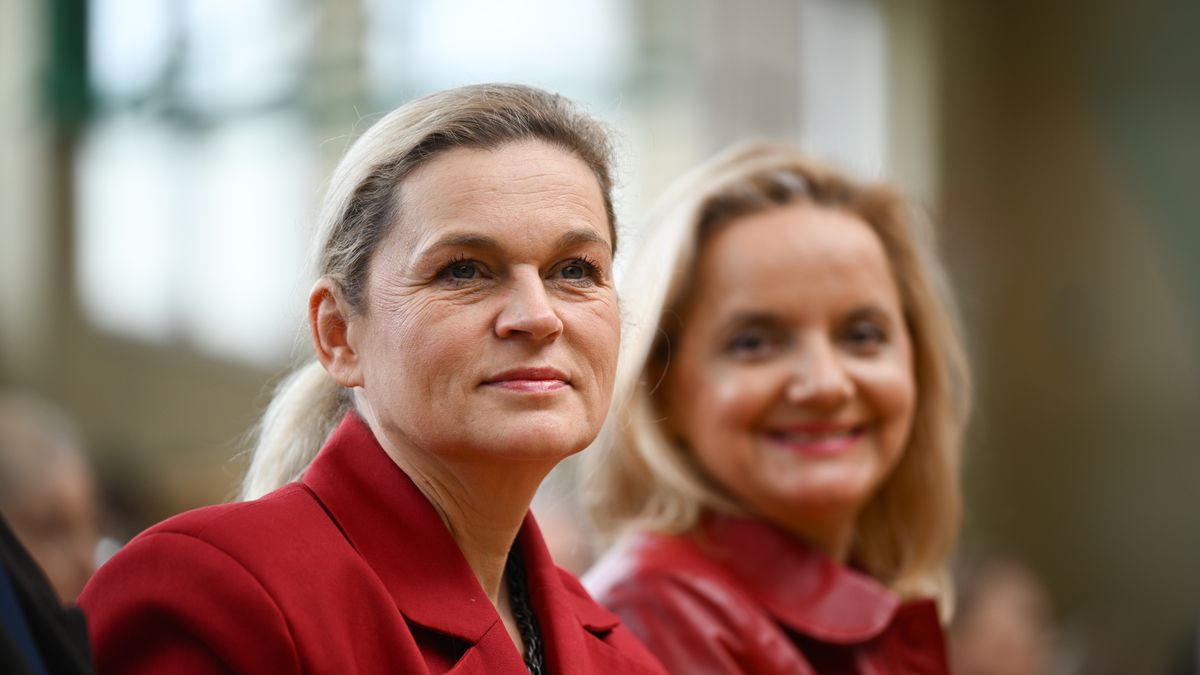 Łosice, 12.02.2026. Minister edukacji Barbara Nowacka podczas XIX Łosickiego Spotkania Edukacyjnego, 12 bm. w Zespole Szkół Nr 1 w Łosicach. (amb) PAP/Przemysław Piątkowski