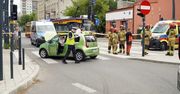 Utrudnienia w Łodzi, wypadek na ulicy Przybyszewskiego przy Łęczyckiej