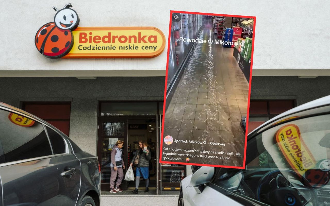 Powódź w Biedronce. Nagranie obiegło sieć. "Standard"