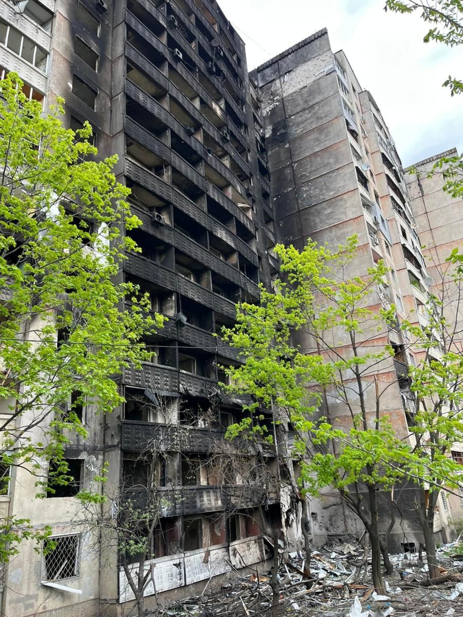 Budynki są całkowicie zniszczone, ale cześć mieszkańców pozostała