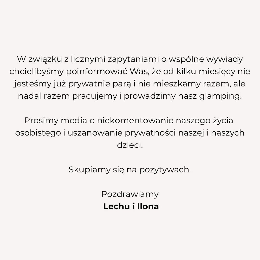Oświadczenie Leszka i Ilony
