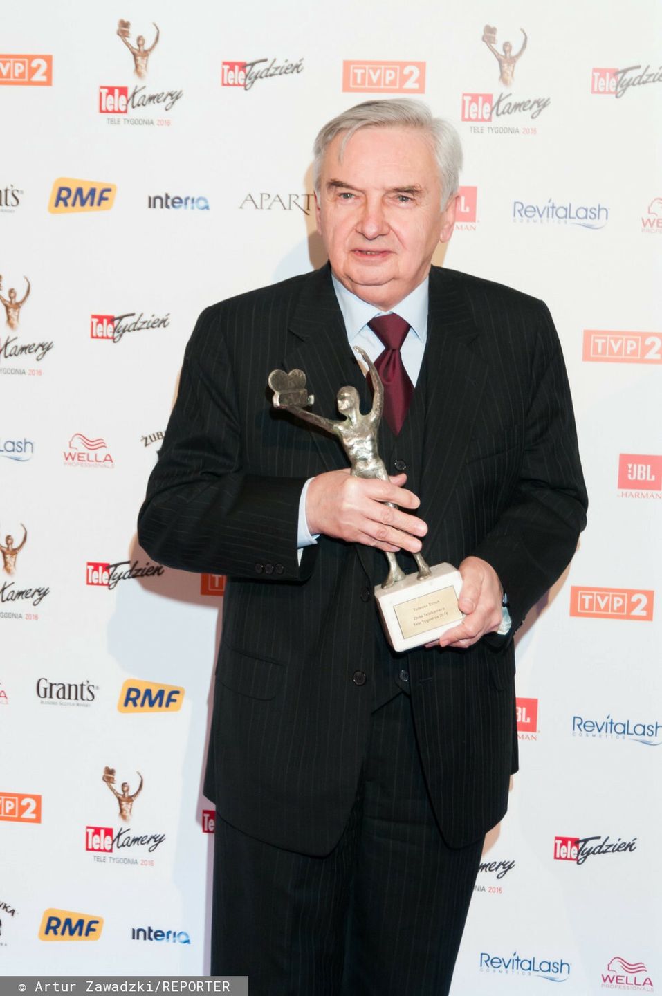 Telekamery 2016
22.02.2016 Warszawa Teatr Polski Telekamery Tele Tygodnia 2016 N/z Tadeusz Sznuk   fot Artur Zawadzki/REPORTER
Artur Zawadzki/REPORTER