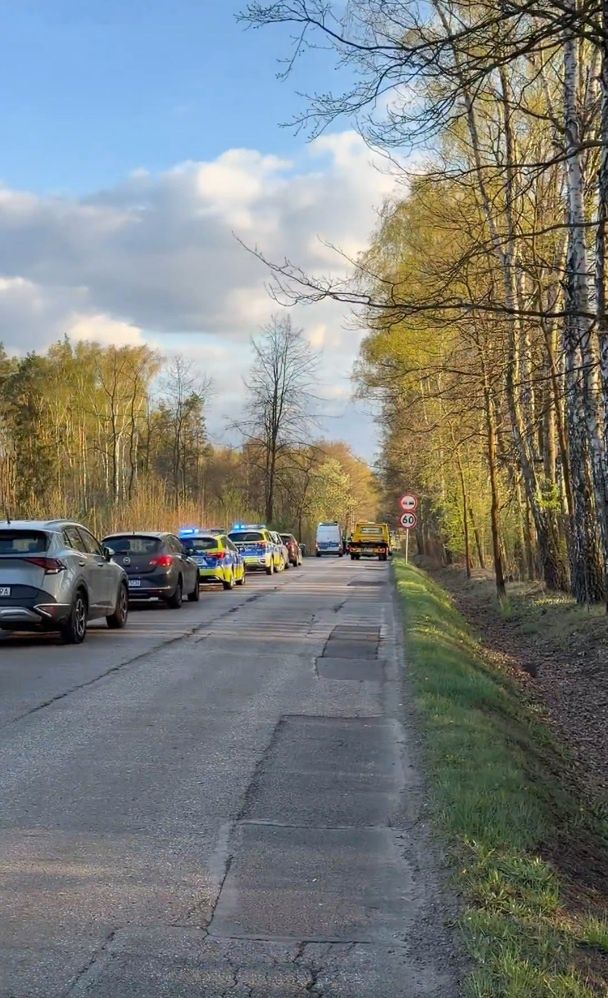 Miejsce wypadku Łukasza Litewki