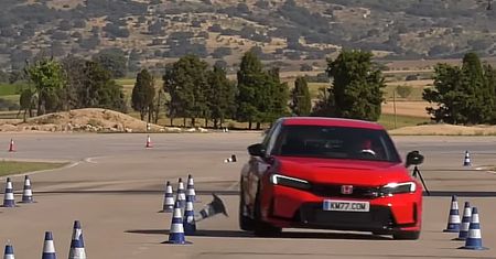 Honda Civic Type R z problemami w teście łosia. Wypadła słabiej niż standardowa wersja