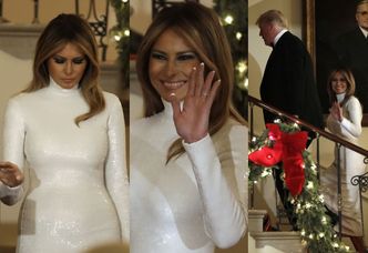 Melania Trump w nowej fryzurze zadaje szyku na balu w Białym Domu (ZDJĘCIA)