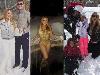 Mariah Carey w złotym kostiumie kąpielowym! Bez retuszu? (FOTO)