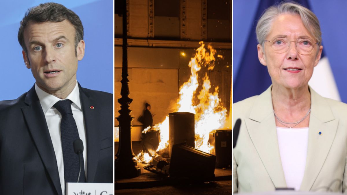 Prezydent Emmanuel Macron i premier Élisabeth Borne