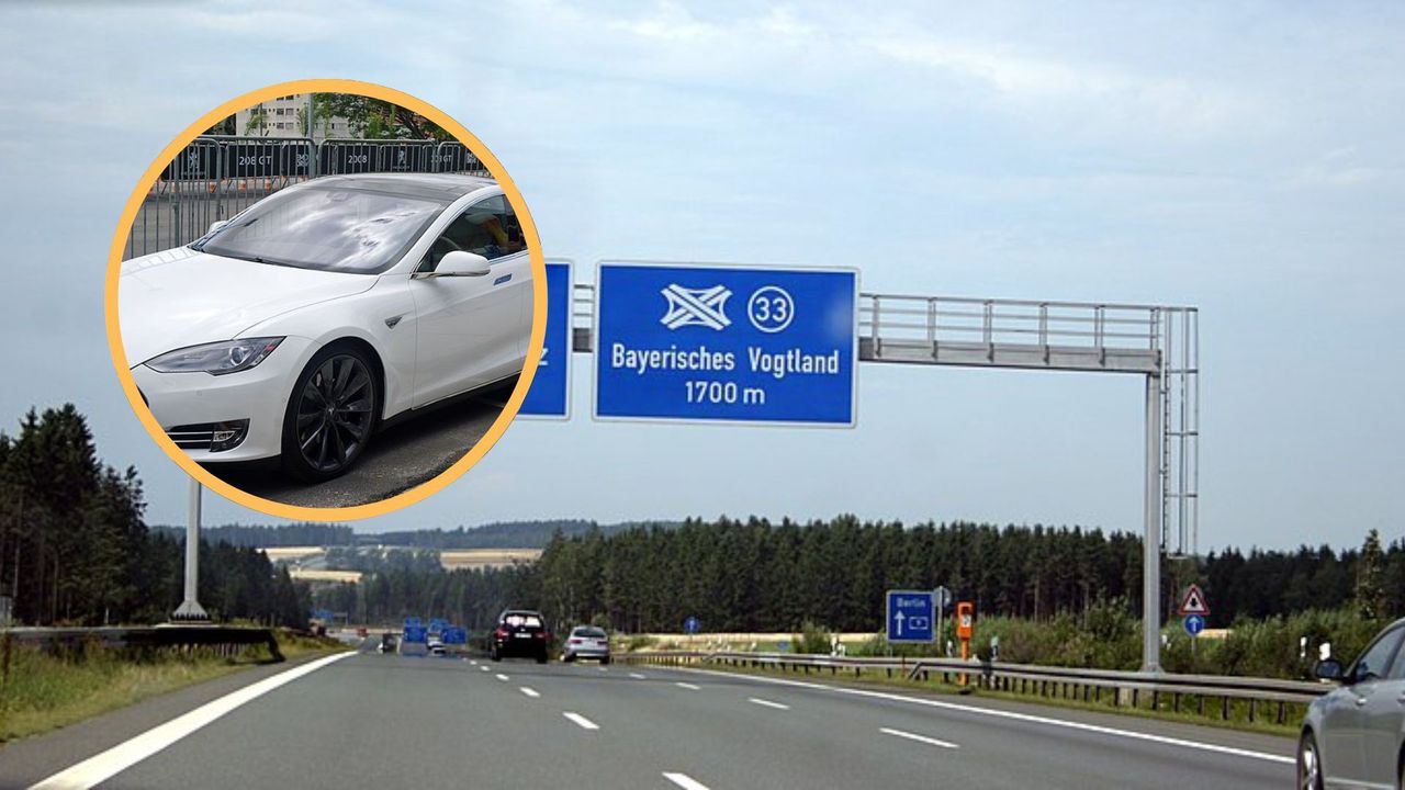 Zdjęcie ilustracyjne. Tesla zatrzymana na autostradzie 