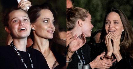 Angelina Jolie i 16-letnia Shiloh SZALEJĄ wśród tłumu na koncercie Maneskin w Rzymie (WIDEO)