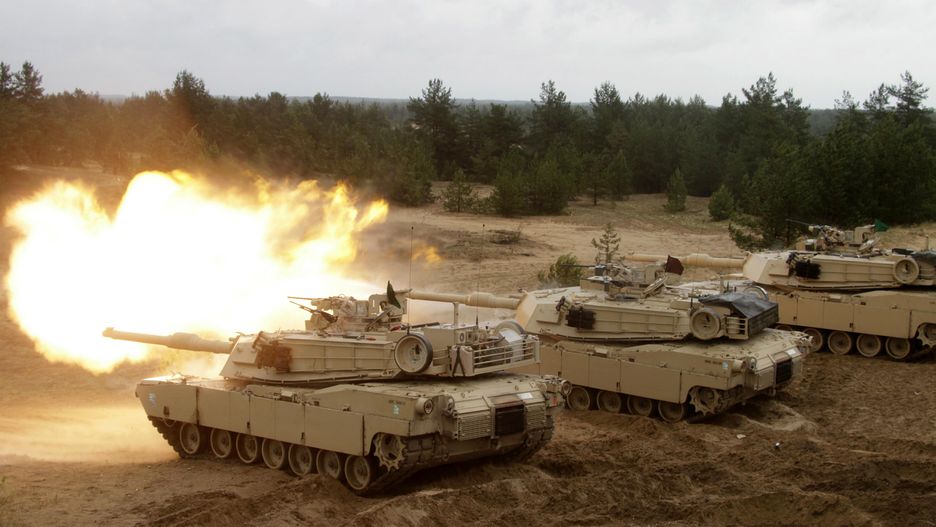 (FILE) - A US Army Abrams tank fires during the Saber Strike military exercises in Adazi military training area, Latvia, 11 June 2016 (reissued 25 January 2023). The US are to send some 31 of their M1 Abrams tanks to the Ukraine, US President Biden announced on 25 January 2023. The annnouncement comes the same day Germany cleared the way for deliveries of German-made Leopard 2 tanks to the Ukraine. Russian troops entered Ukraine territory on 24 February 2022, starting an armed conflict that has provoked destruction and a humanitarian crisis. EPA/VALDA KALNINA *** Local Caption *** 52817165 Dostawca: PAP/EPA.