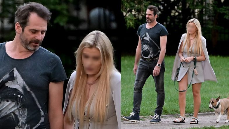 Paweł Deląg na randce z tajemniczą blondynką i jej psem