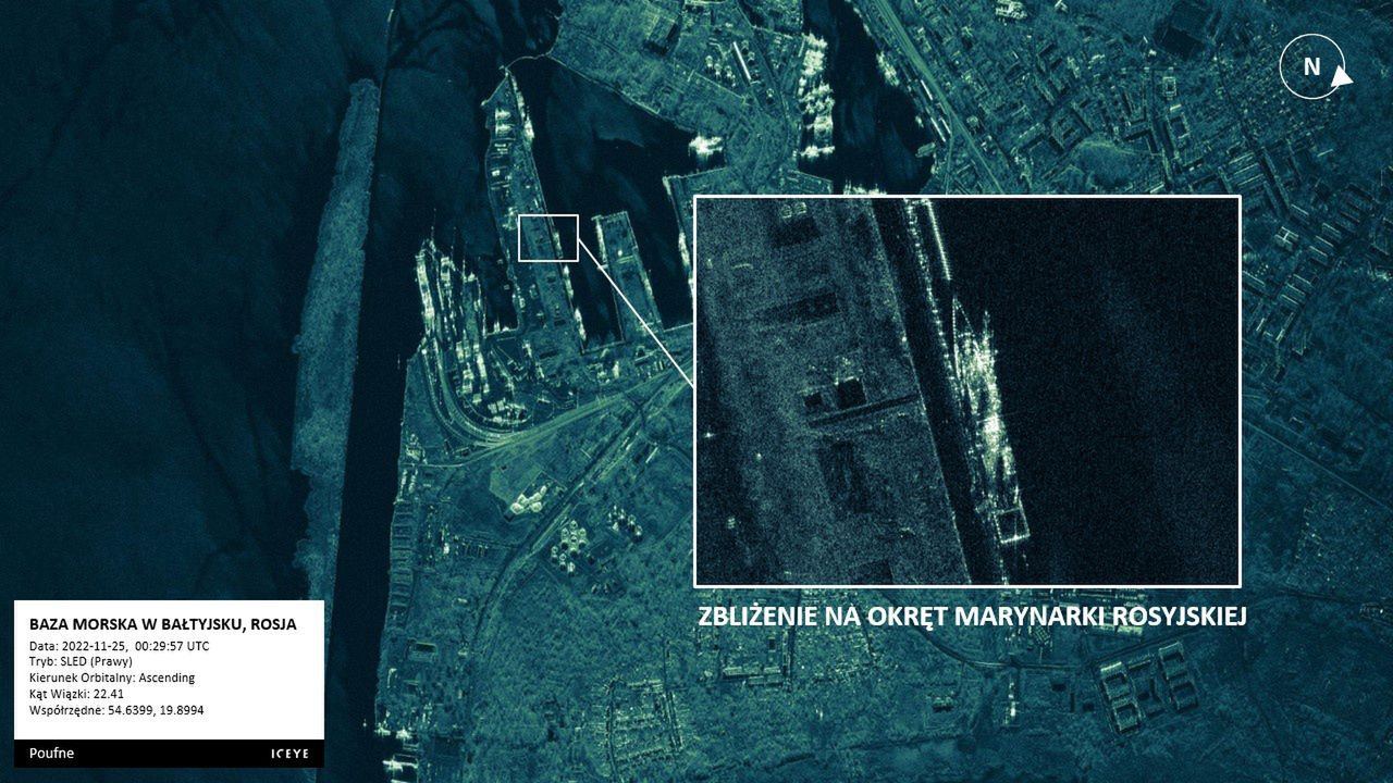 Przykład zobrazowań dostarczanych przez firmę ICEYE.