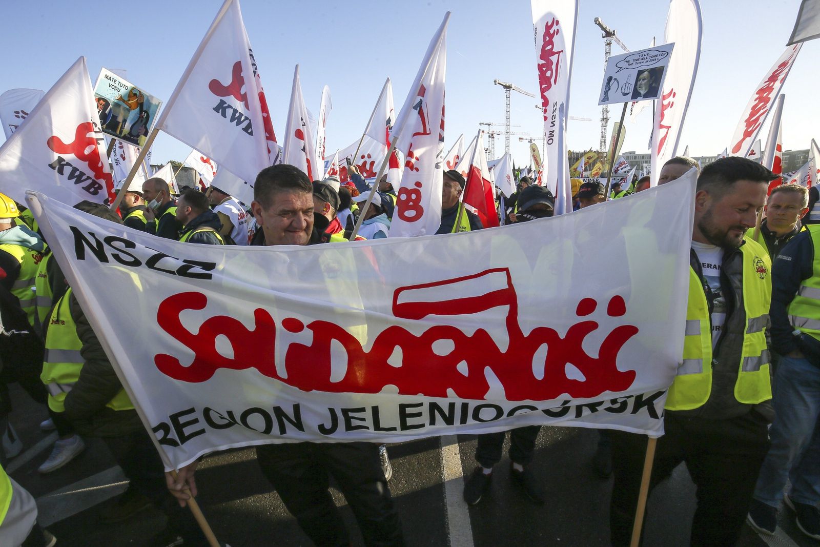 Protest związkowców "S" w Luksemburgu