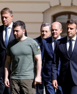 Emmanuel Macron w Kijowie. Padły słowa krytyki: "ukryty motyw wyborczy"