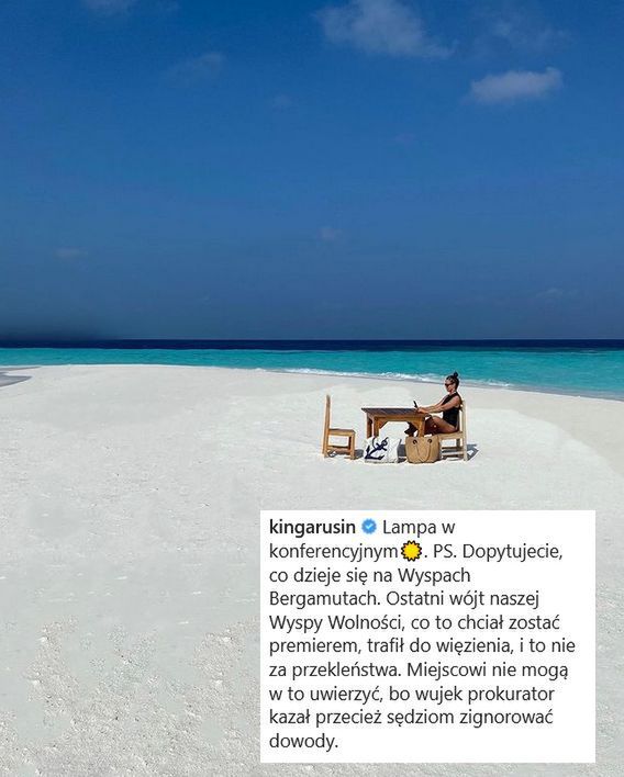 Kinga Rusin angażuje się społecznie, mieszkając na Malediwach
