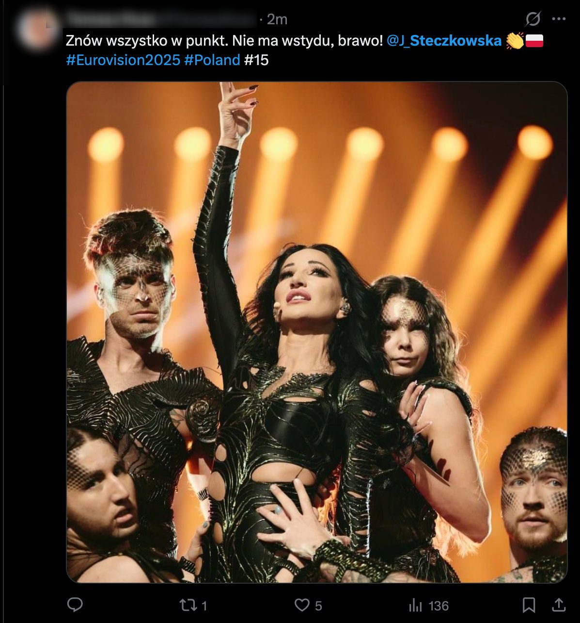 Justyna Steczkowska wystąpiła w finale Eurowizji. Internauci pie
