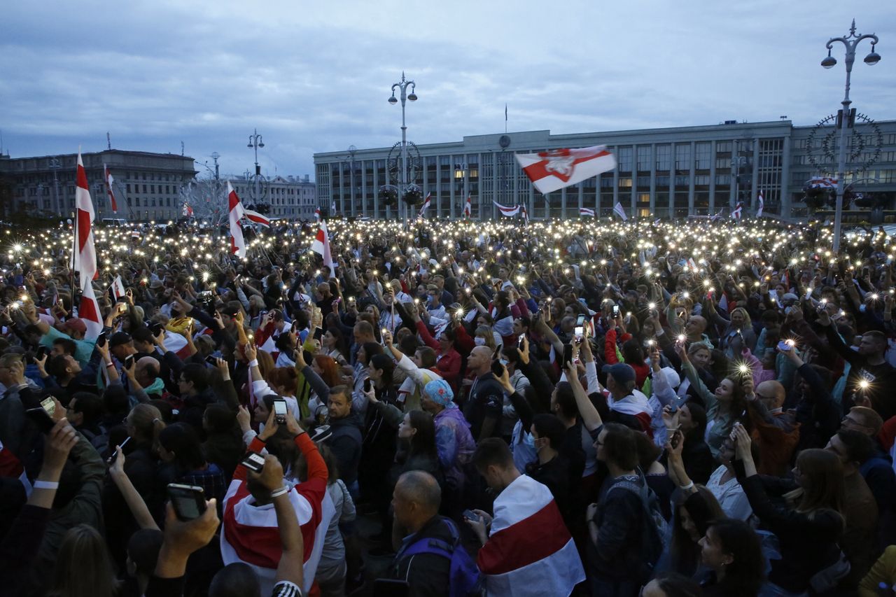 Białoruś. Zatrzymania podczas 29. rocznicy odzyskania niepodległości