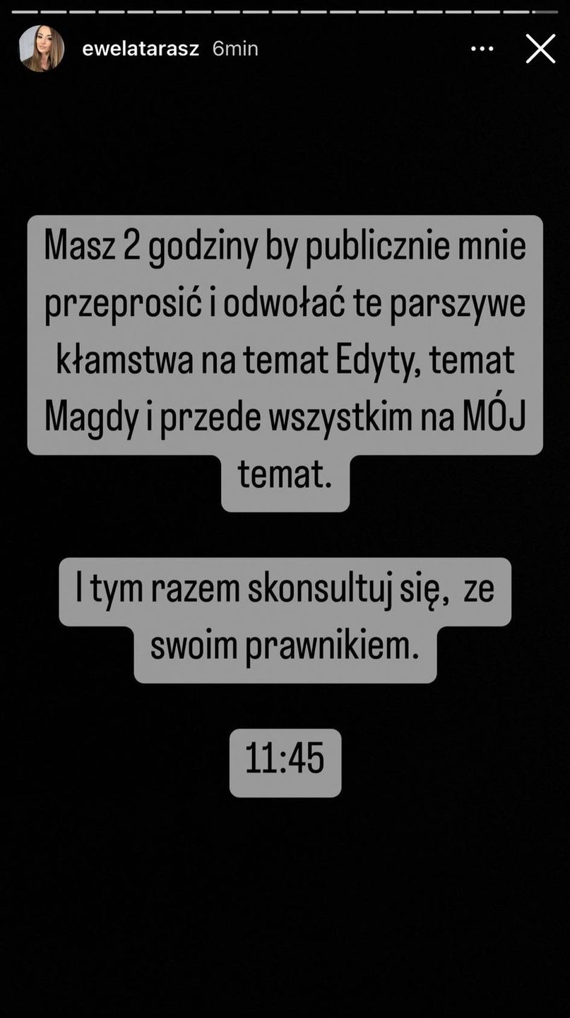 Oświadczenie Eweliny Taraszkiewicz