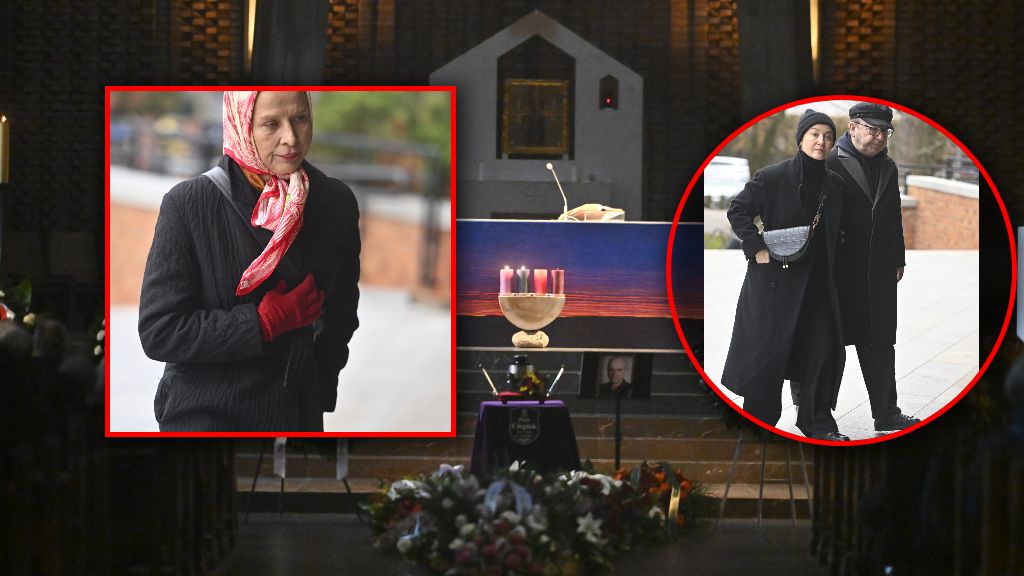 Pogrzeb Cieplaka. Katarzyna Herman i Zamachowski z Muskałą