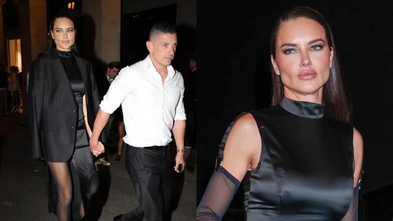 Adriana Lima w drodze na kolację podczas Paris Fashion Week