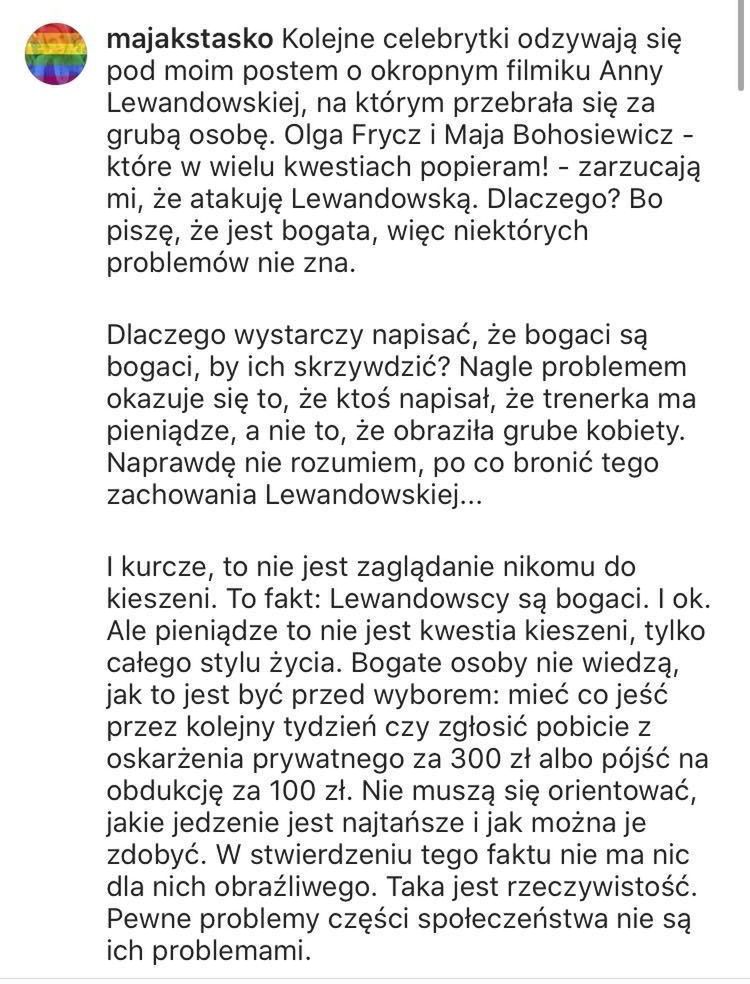 Olga Frycz i Maja Bohosiewicz bronią przebranej za osobę otyłą Anny Lewandowskiej