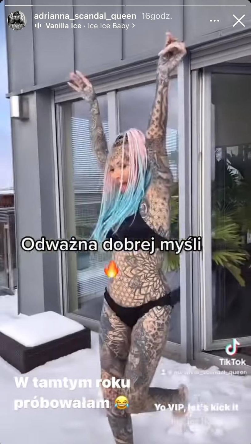 Adrianna Eisenbach z "Królowych życia" biega po śniegu w SAMYM BIKINI (ZDJĘCIA)