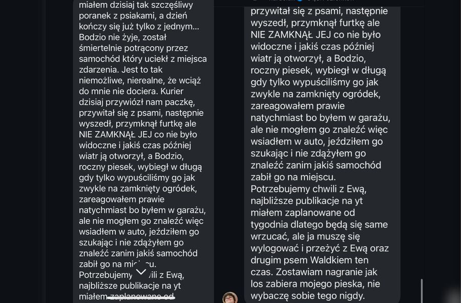 Naruciak i Psycholoszka stracili pieska