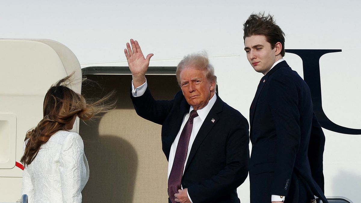 Donald Trump z synem Barronem