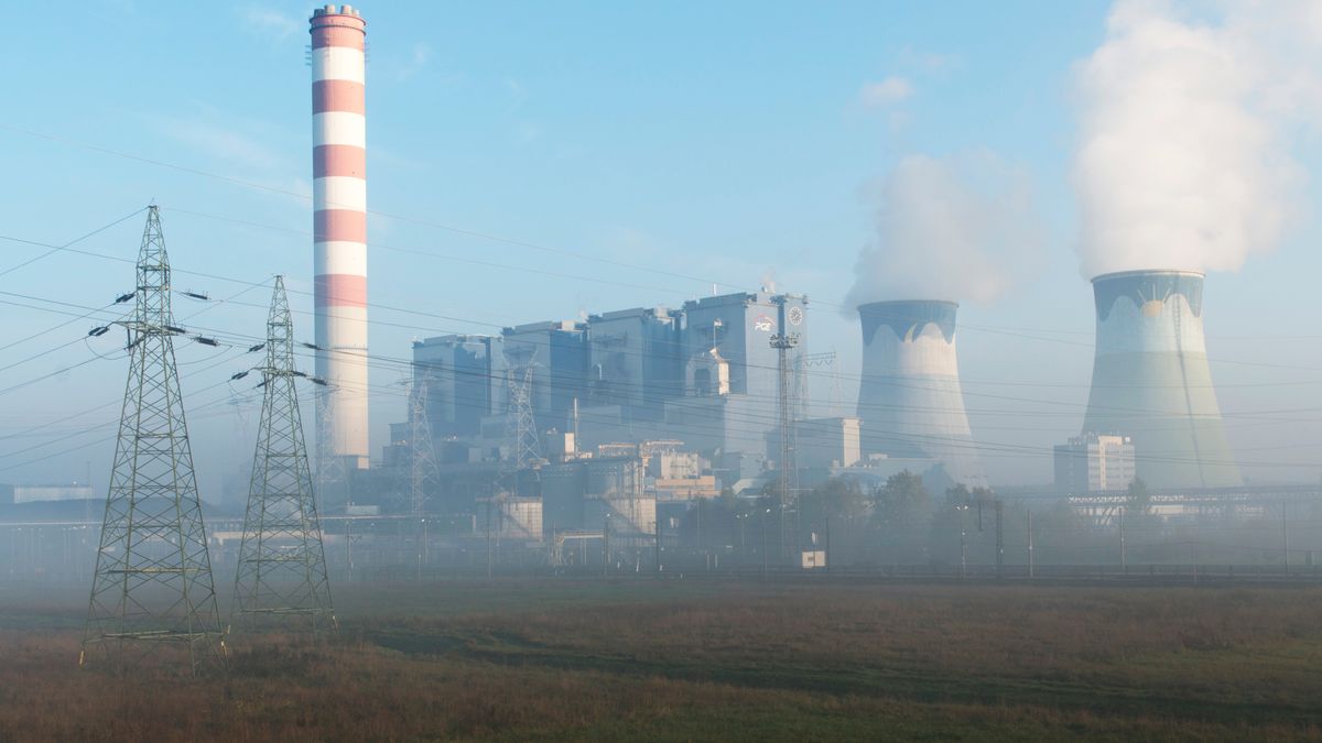 elektrownia, komin, bloki energetyczne