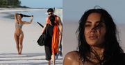 Kim Kardashian wygina się na Bahamach w panterkowym bikini
