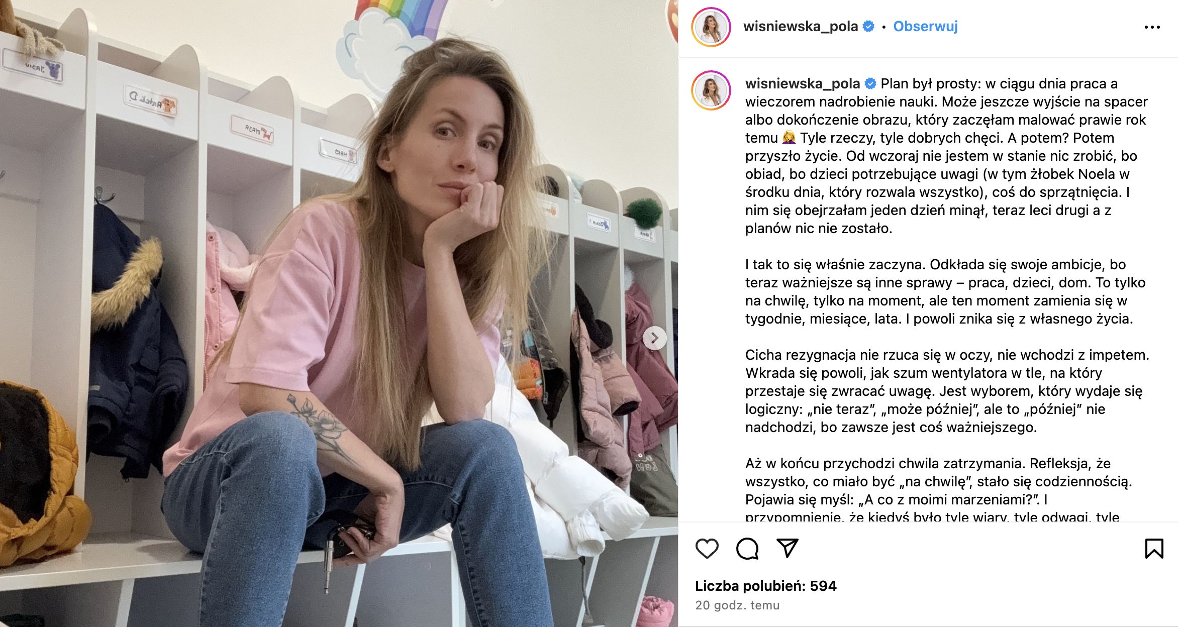 Pola Wiśniewska opisała trudy codziennego życia