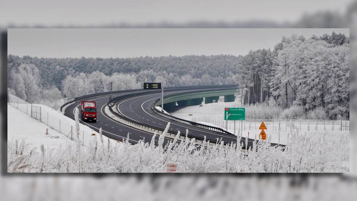 droga, zima, autostrada