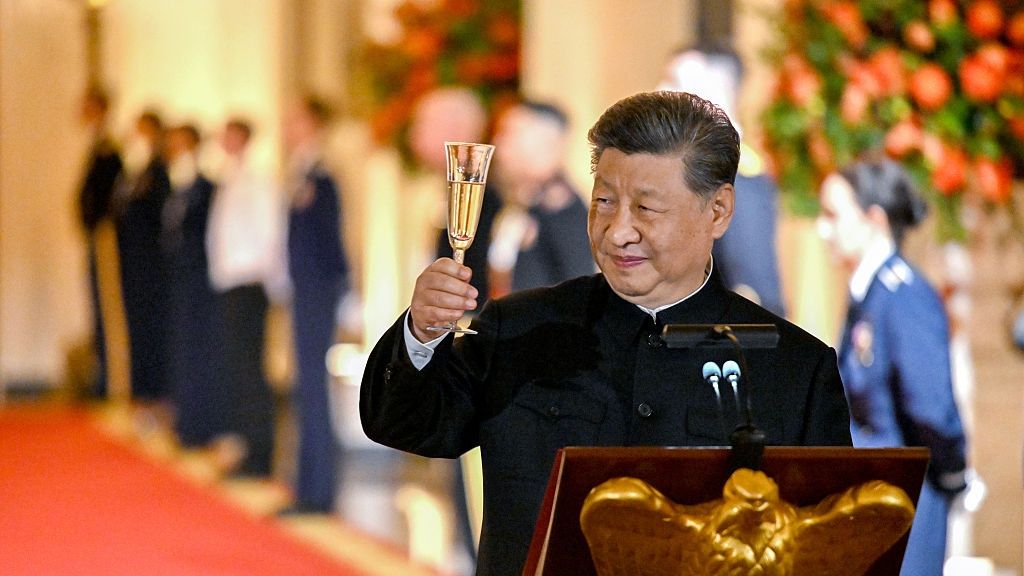 President Trump Hosts State Visit For Chinese President Xi Jinping
Xi Jinping, China's president, during a state dinner in the East Room of the White House in Washington, DC, US, on Thursday, Sept. 24, 2026. Donald Trump and Xi Jinping agreed to maintain a trade truce until early 2027, with neither ready to upend relations between the world's biggest economies even as tensions persist over rare earths, technology curbs and Taiwan. Photographer: Annabelle Gordon/CNP/Bloomberg via Getty Images
Bloomberg
america, dc, inside the beltway, white house, washington, the district, the donald, presidential, news, american, republican, chief executive, 47th president