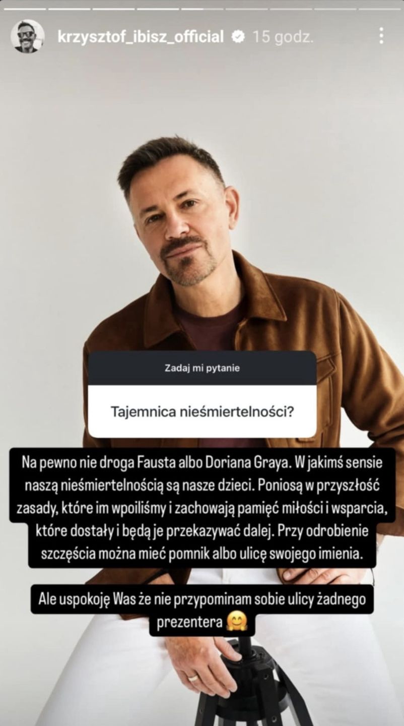 Krzysztof Ibisz odpowiada na pytania 