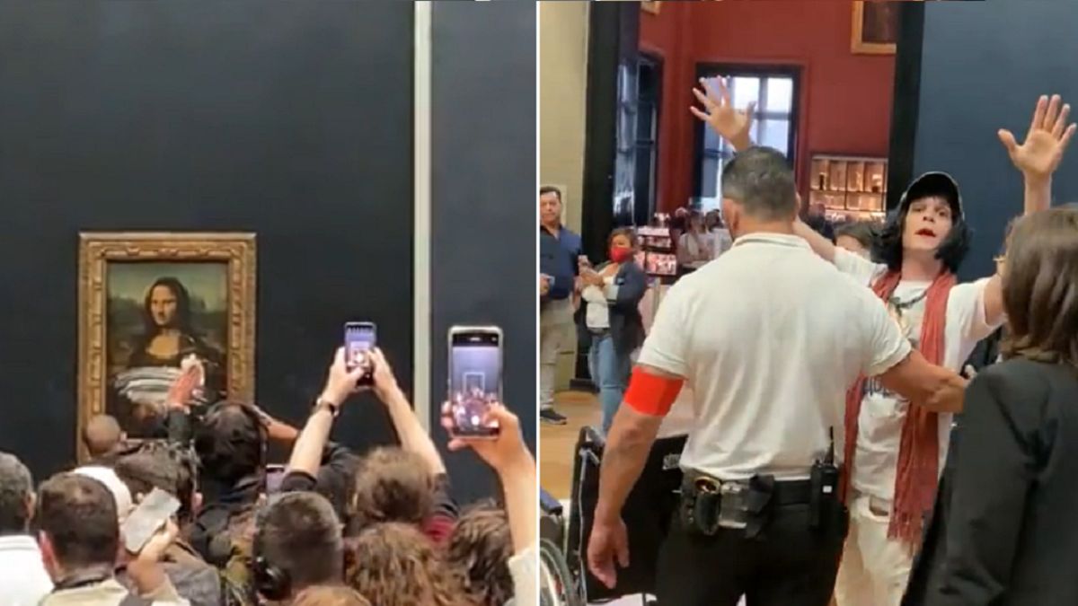 Nieznany sprawca zaatakował słynny obraz Leonarda Da Vinci... tortem  