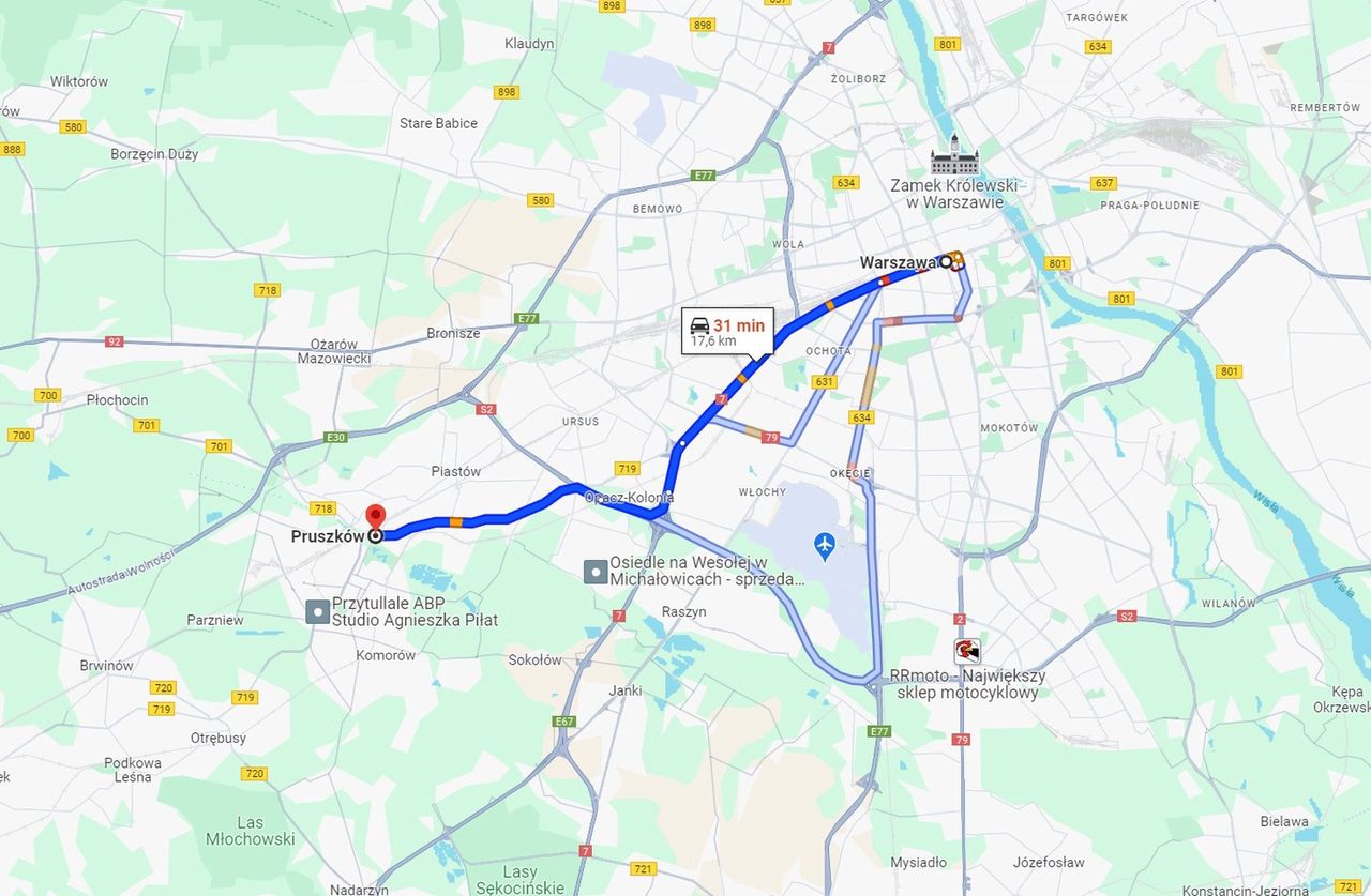 Odświeżone kolory w Mapach Google