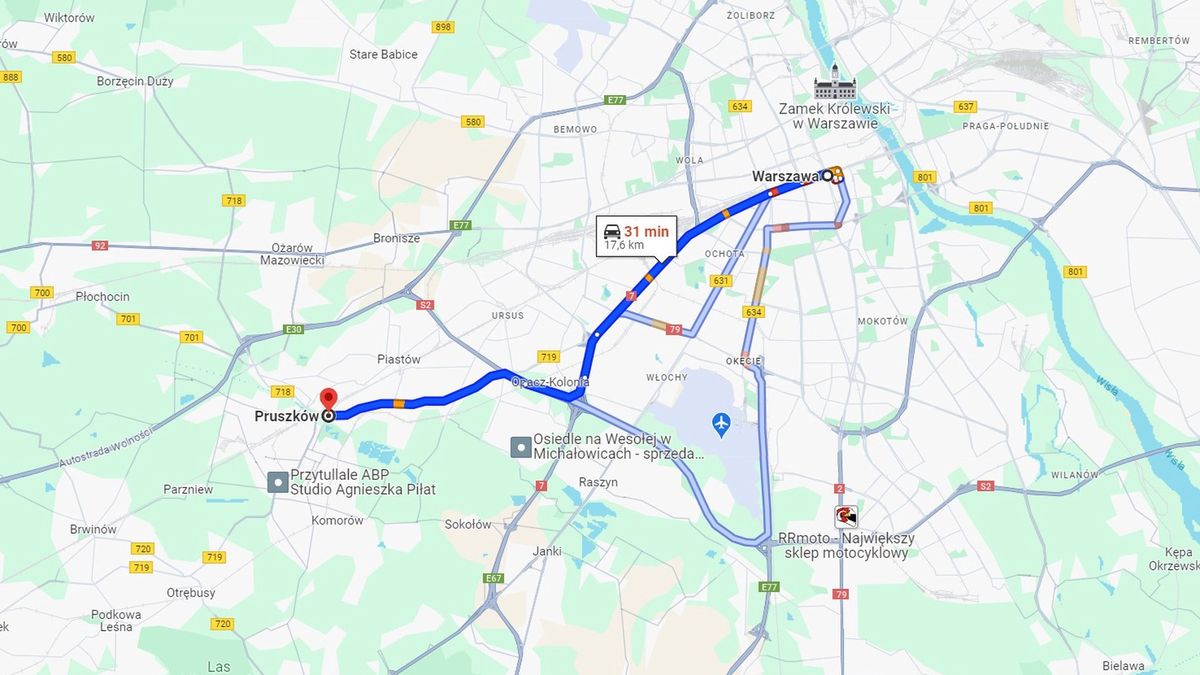 Odświeżone kolory w Mapach Google