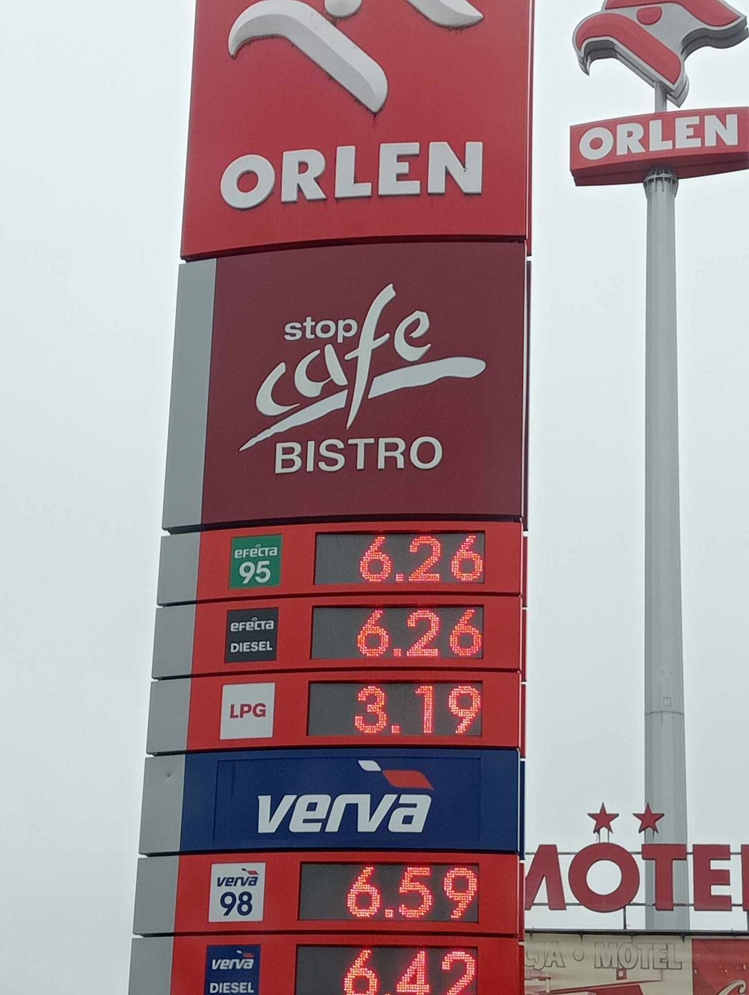 Ceny na stacji Orlen w Gaju