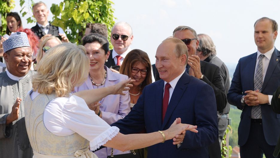 Karin Kneissl i Władimir Putin