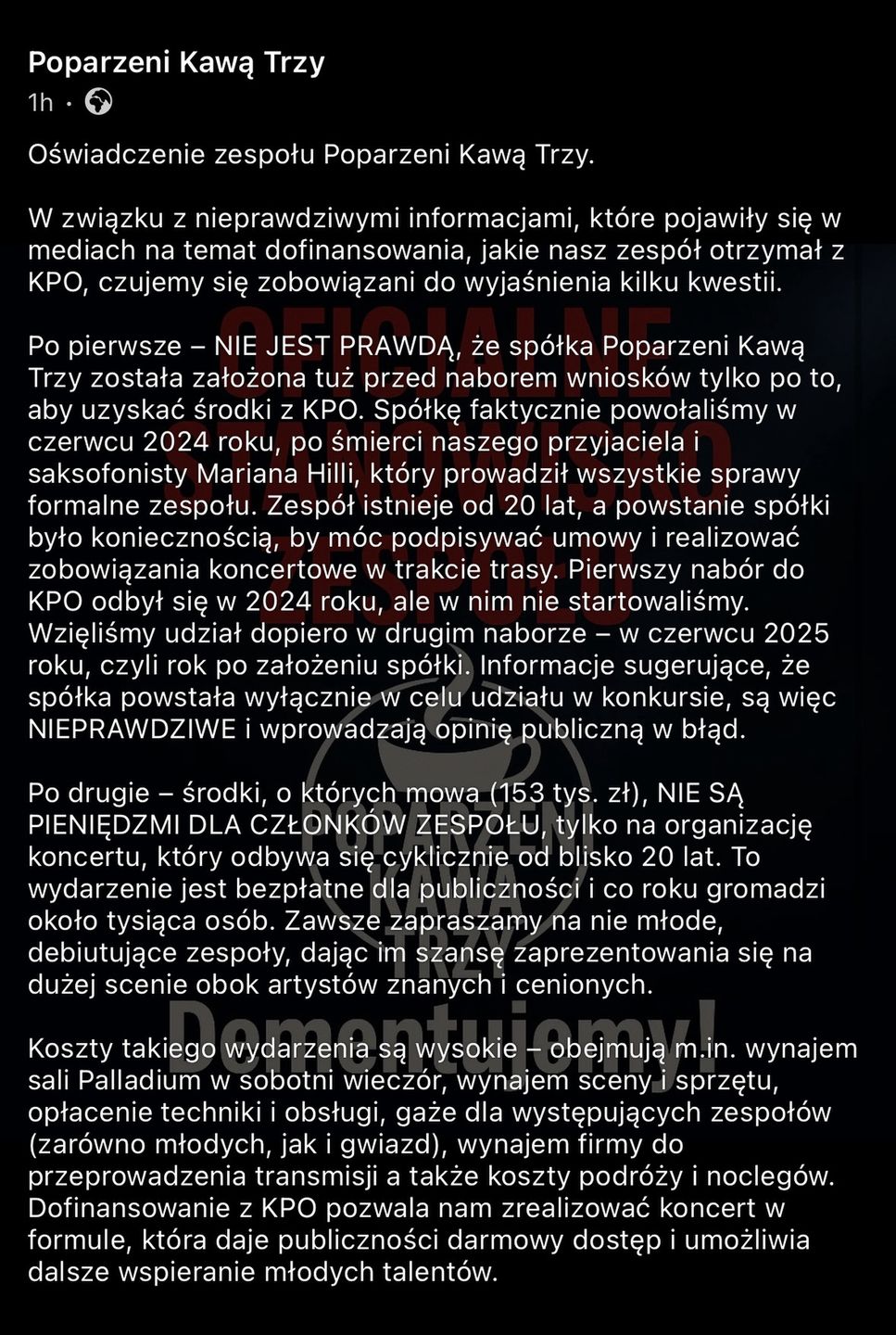 Poparzeni Kawą Trzy