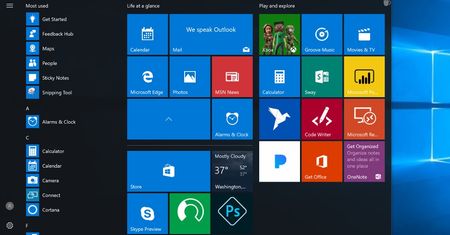 Windows 10 - utworzymy foldery w menu start dzięki Creators Update