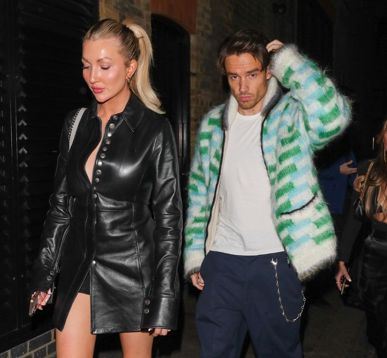 LONDON, UNITED KINGDOM - MARCH 22: Kate Cassidy and Liam Payne are seen leaving Sexy Fish on March 22, 2023 in London, United Kingdom. (Photo by MEGA/GC Images)