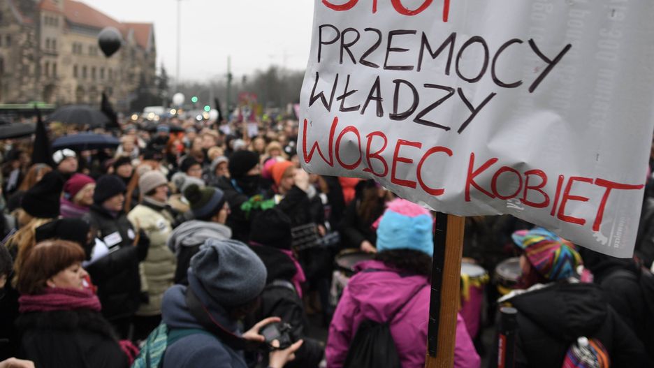 Protest kobiet przeciwko wyrokowi TK w 2020 roku