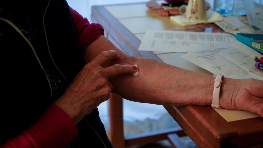 Home care
Freelance nurse taking a blood sample from a patient. (Photo by: TREMELET/IMAGE POINT FR/BSIP/Universal Images Group via Getty Images)
BSIP
treatment, senior citizen, woman patient, medication, alone, report, blood sampling, professional nurse, person, health professional, at home, listen, human, home medical care, cardio-vascular system, independent nurse, needle, ageing, work, health, dressing